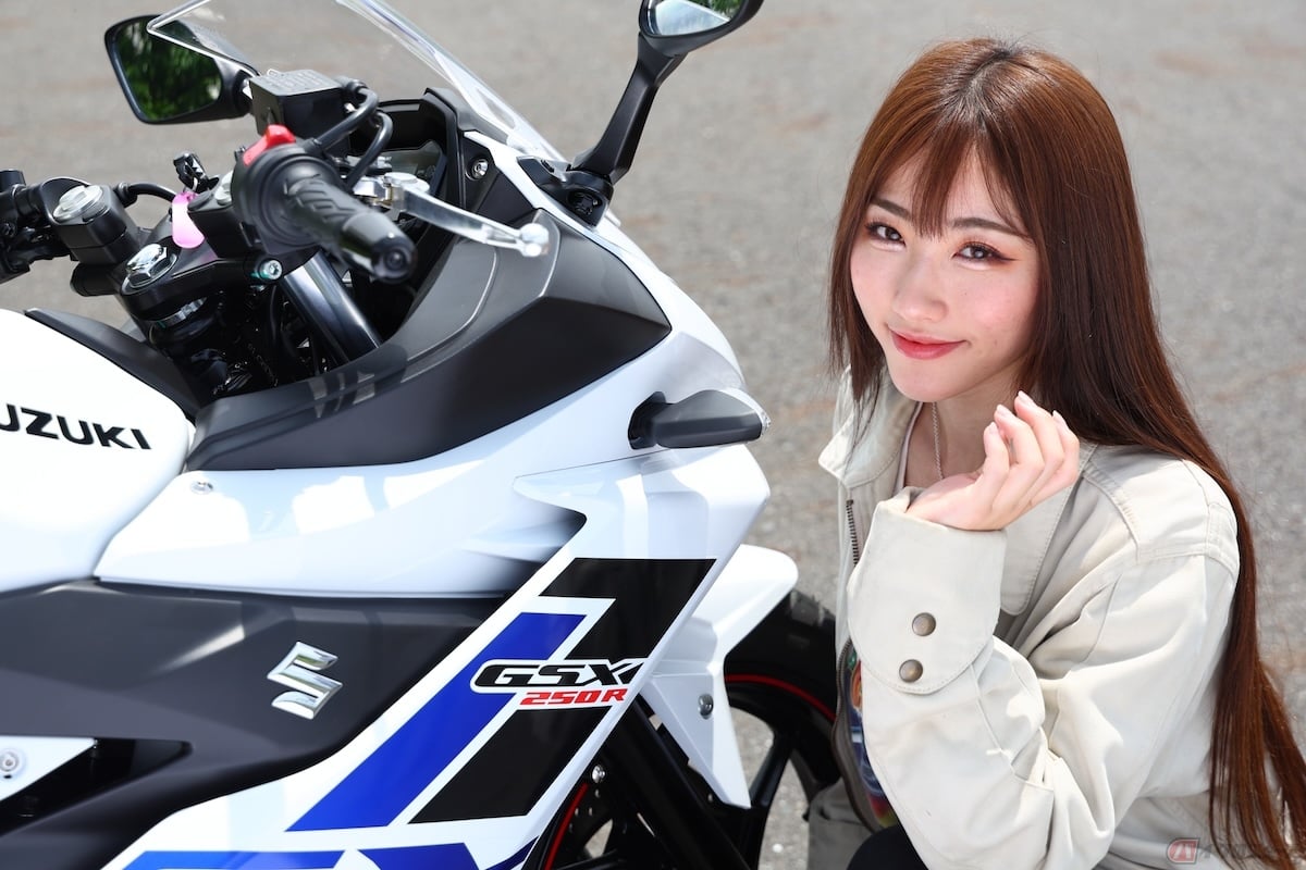 スズキの軽二輪ロードスポーツ「GSX250R」に楽しみながら試乗します