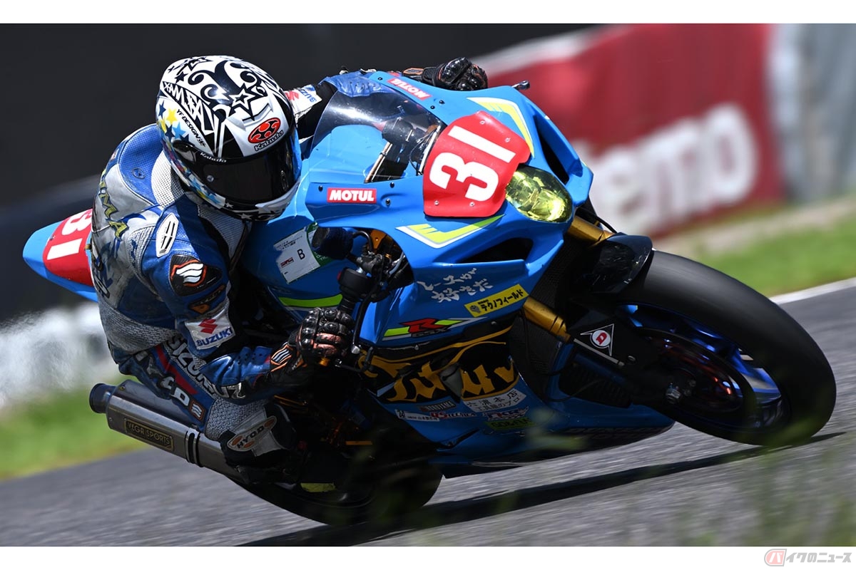  2023年に開催された鈴鹿8耐久に参戦した「浜松チームタイタン」（スズキの社員で構成されたチーム）