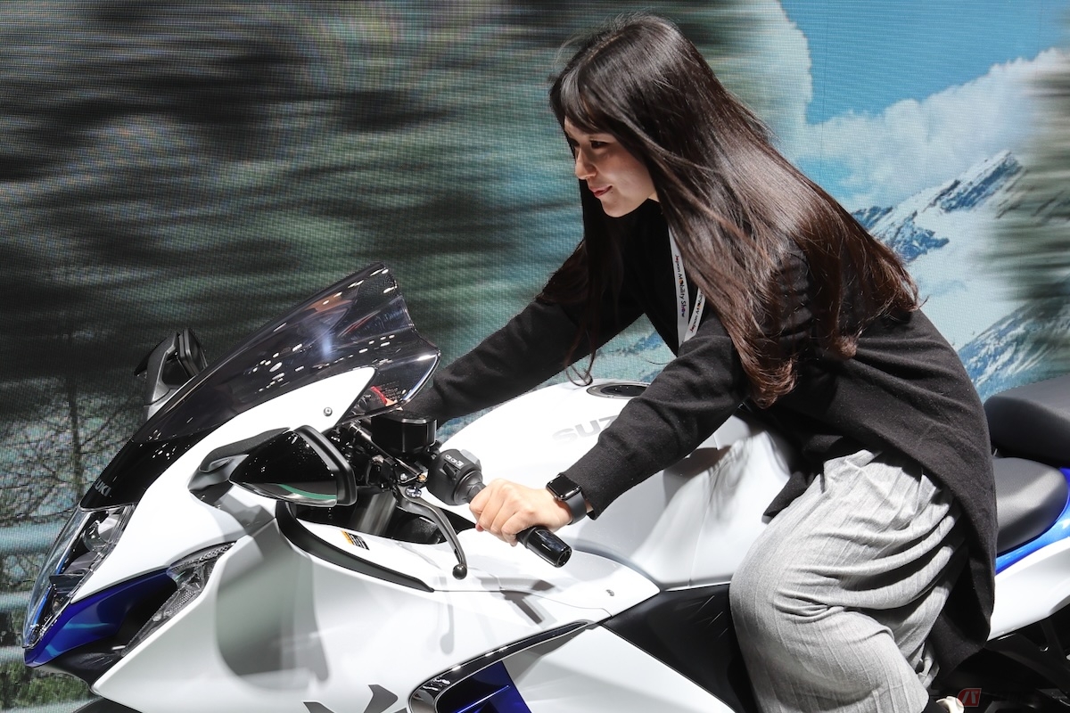 ライディングシミュレーターは、二輪車の普及を兼ねたイベントに設置されていることもある