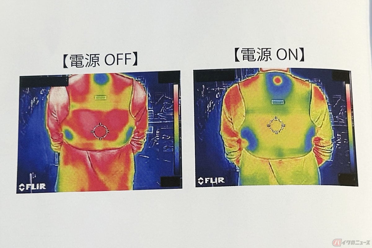スイッチを入れてからわずか10秒ほどで冷気を感じられる「ペルチェ素子」搭載ウエア