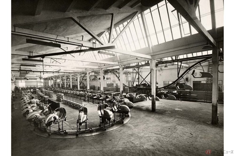 1950年のポンテデーラ工場の様子