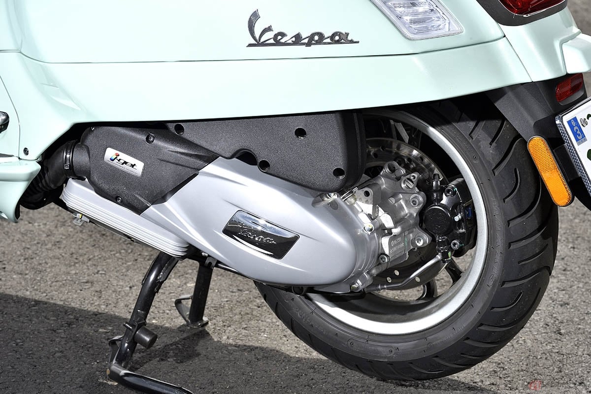 ベスパ「GTSクラシック150」に搭載された排気量155ccのi-get 4ストローク水冷単気筒エンジン