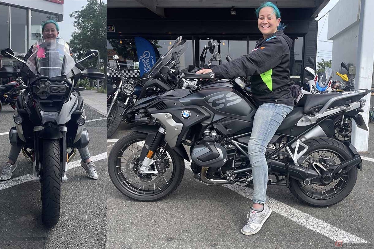 BMW Motorrad「R1250GS」のダイナミックモードのマックスでの足つき(身長170㎝)