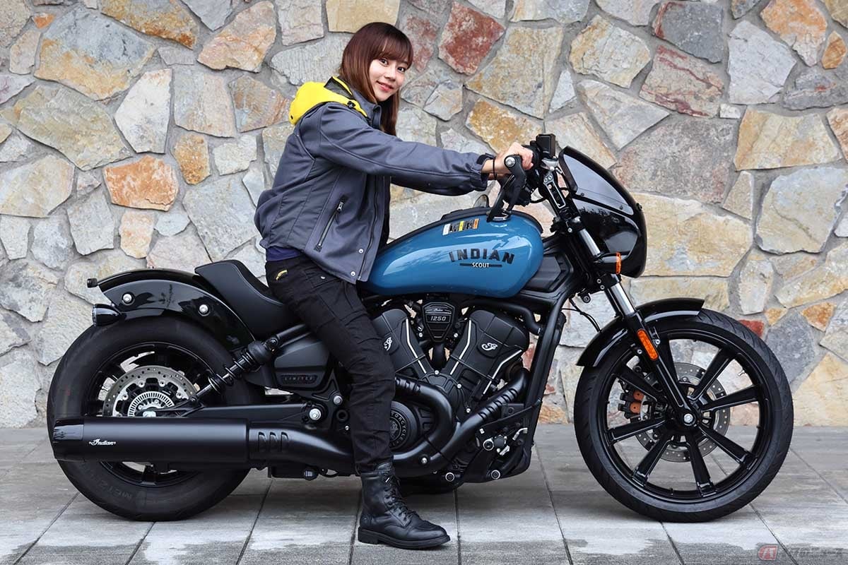 680mmと低めのシート高のインディアンモーターサイクル「スポーツスカウト・リミテッド」。足つき性もバツグンです