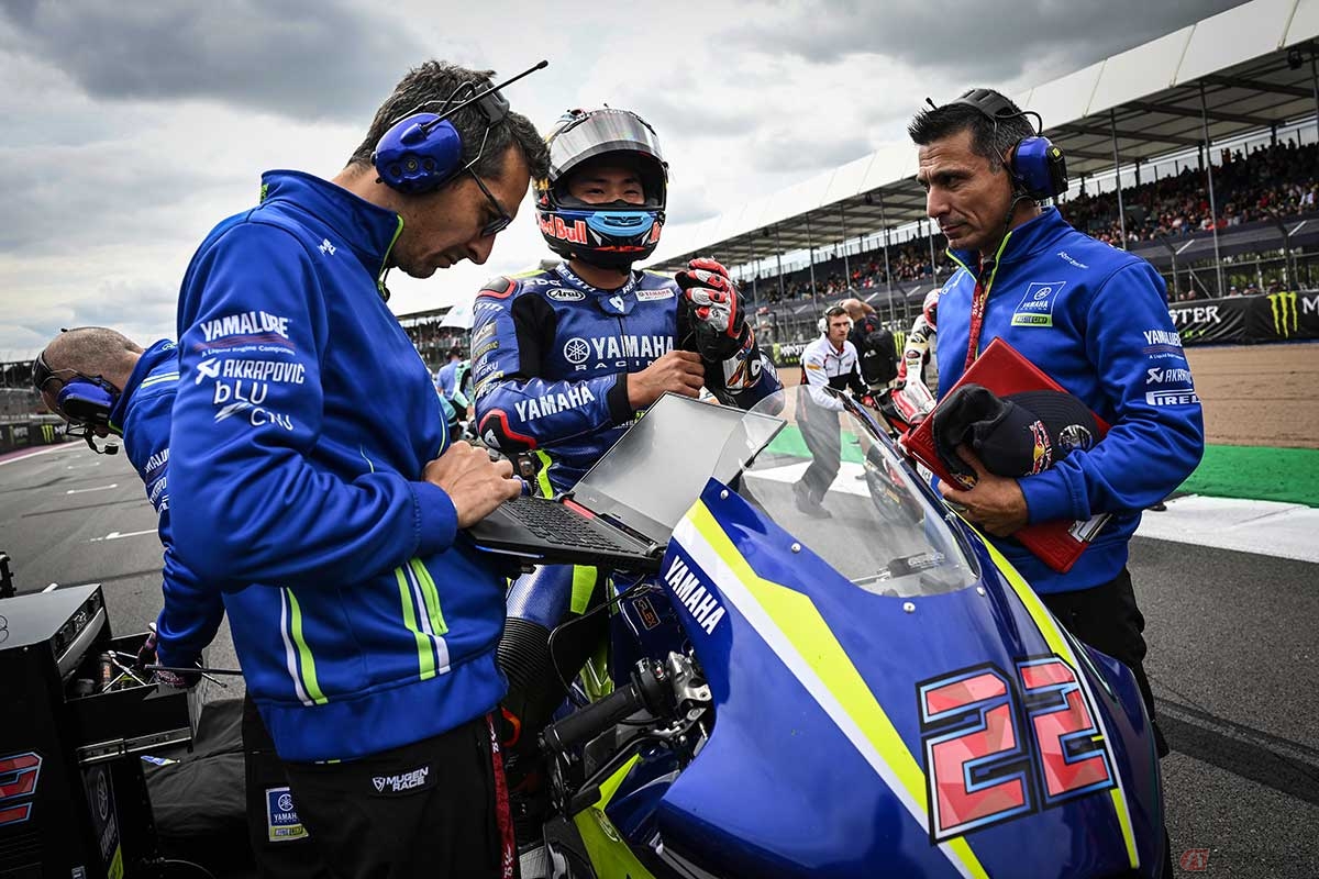 【MotoGP第10戦イギリスGP】Moto2決勝レースは28番手からのスタートとなった佐々木歩夢選手(#22/Yamaha VR46 Master Camp Team)
