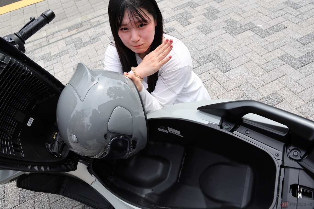 ヘルメットの入れ方を間違っていたのかもしれない…公式HPでは入る感じだったのに（要確認中）