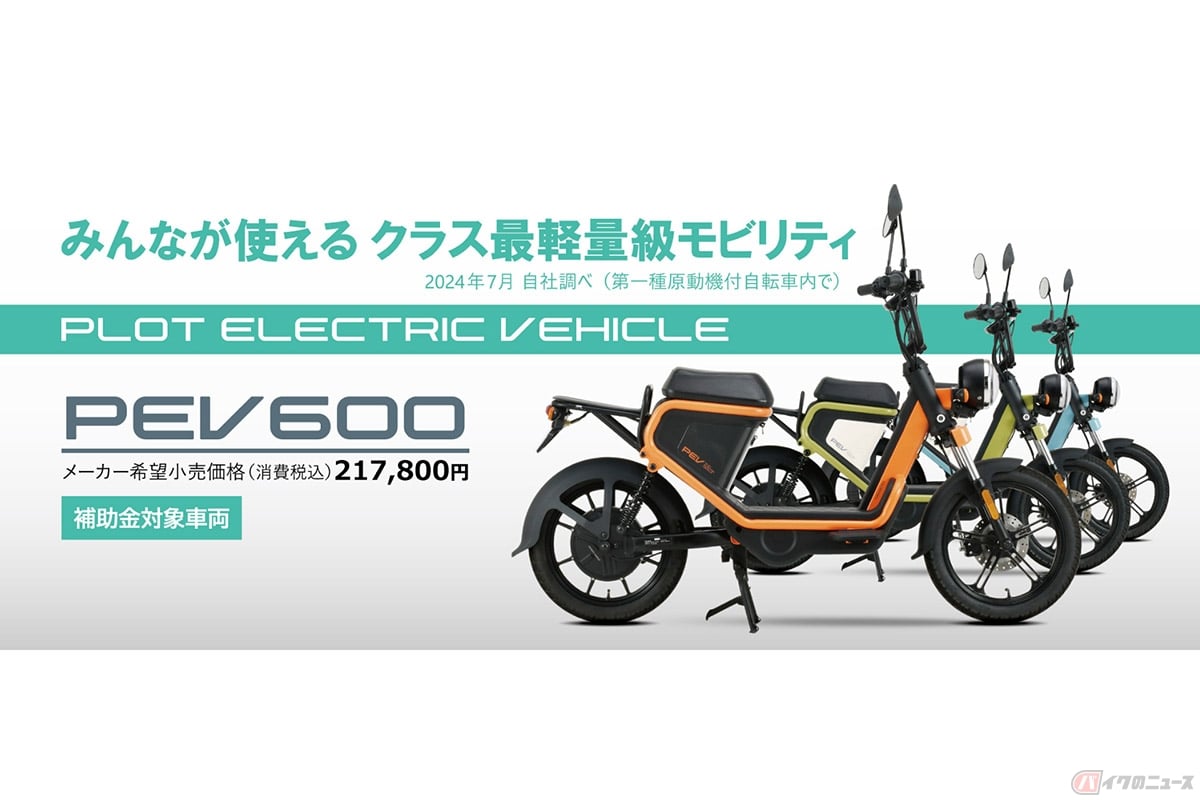 プロトの原付一種電動バイク「PEV600」