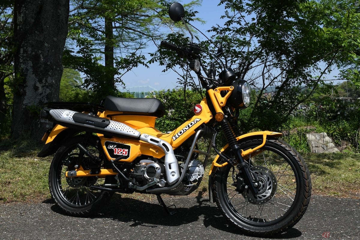 ホンダの店舗では、長距離走行にオススメなのは「CT125・ハンターカブ」とのこと