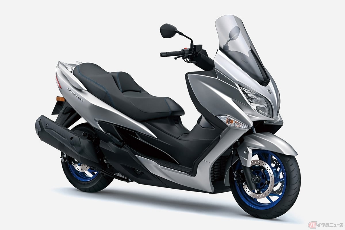 スズキから登場する「BURGMAN 400 ABS」の新型モデル/マットソードシルバーメタリック(QKA)