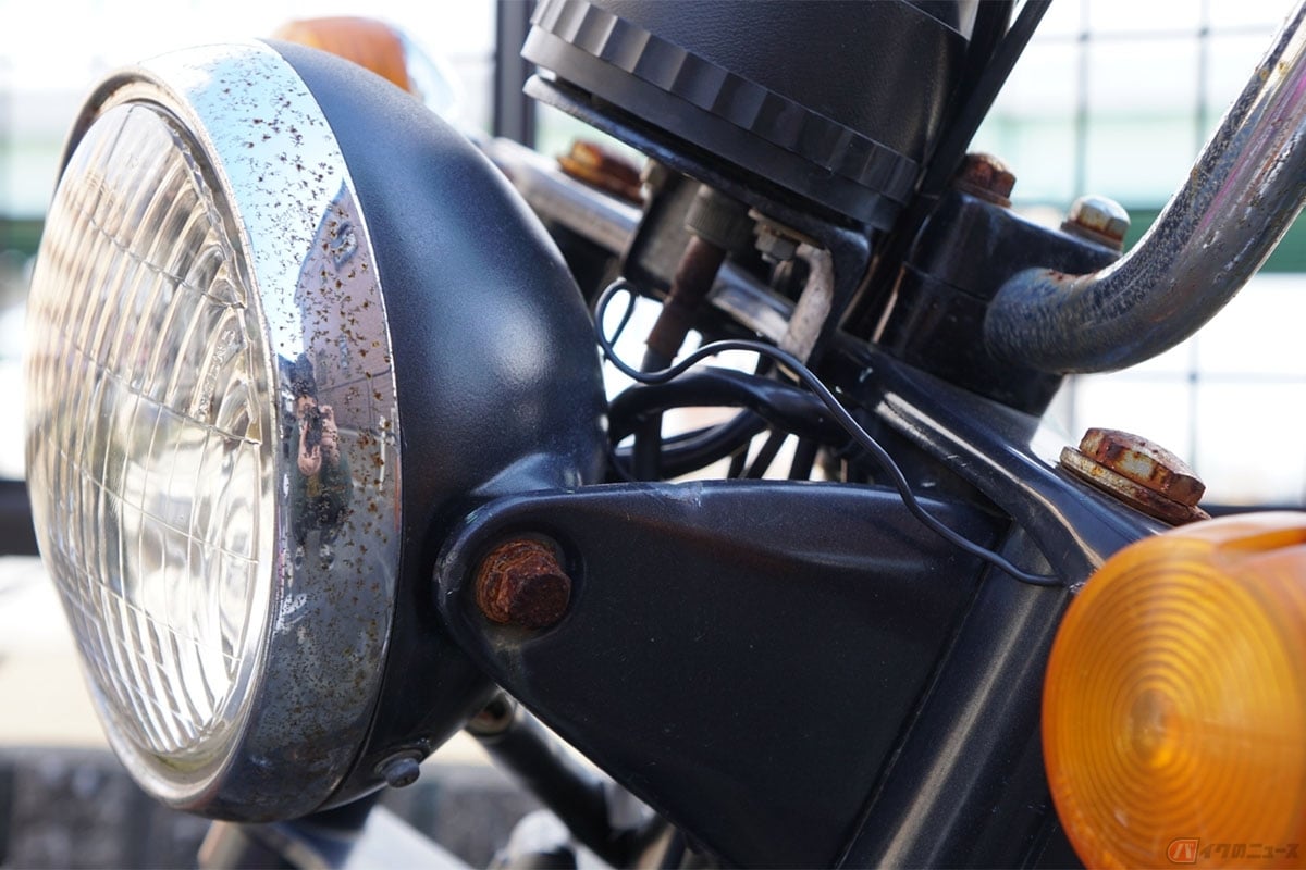 バイクで一番錆が出やすいのは鉄でできている部分