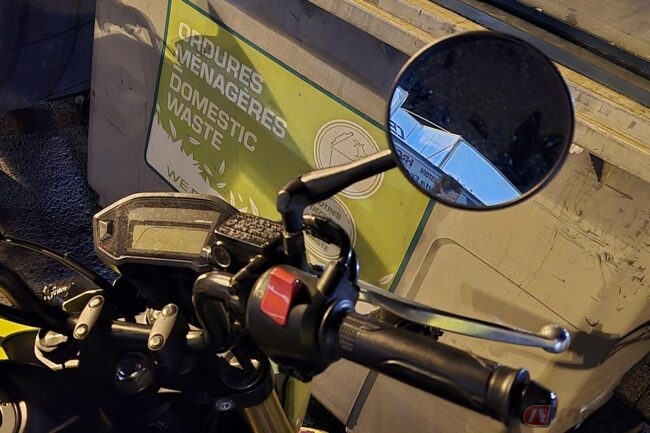 klx125 バイクミラー 折りたたみ式 特注品 可倒式ミラー8mm正ネジKLX125 KLX250 KLX650 Dトラッカー