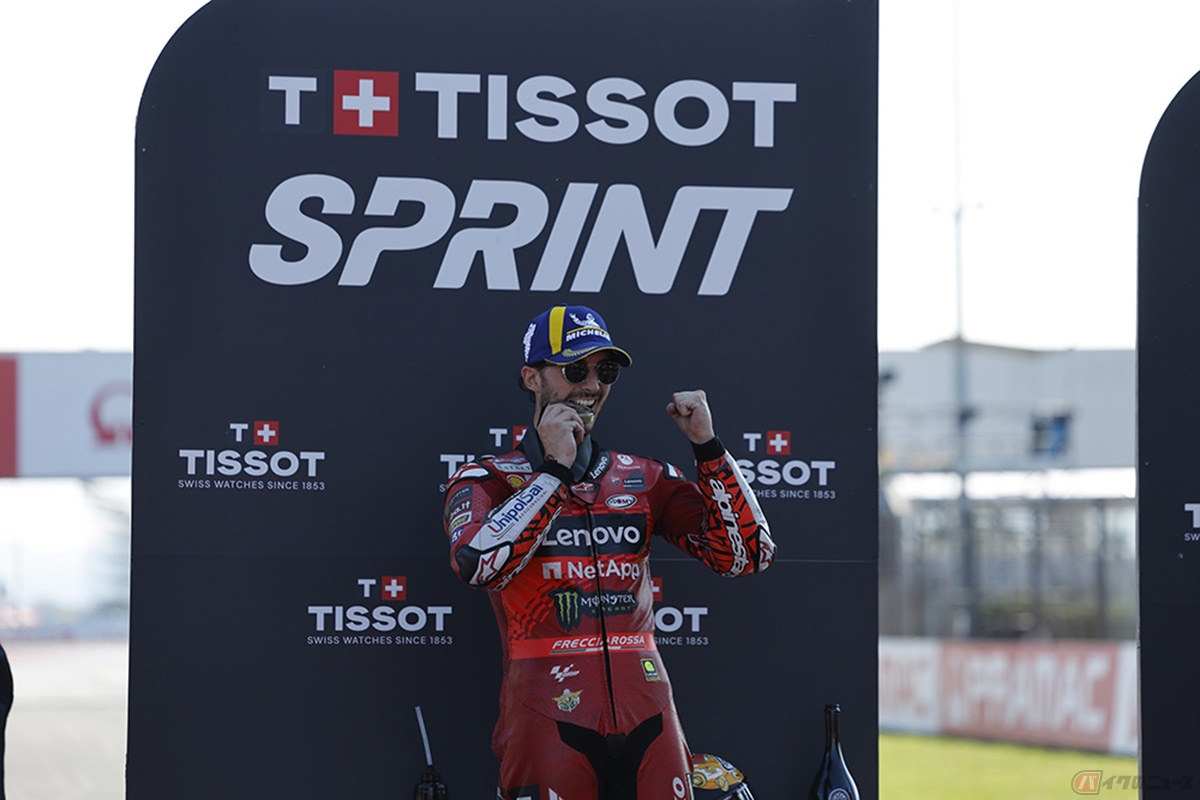 MotoGP2024第14戦エミリア・ロマーニャGPスプリントレースを制したフランセスコ・バニャイア選手(ドゥカティ・レノボ・チーム)