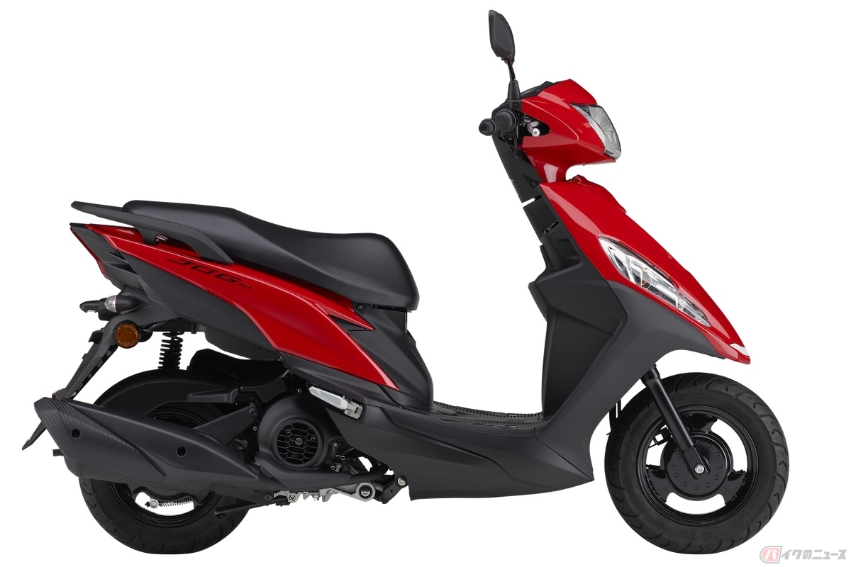 ヤマハ「ジョグ125」にカラーが設定されたビビットレッドメタリック