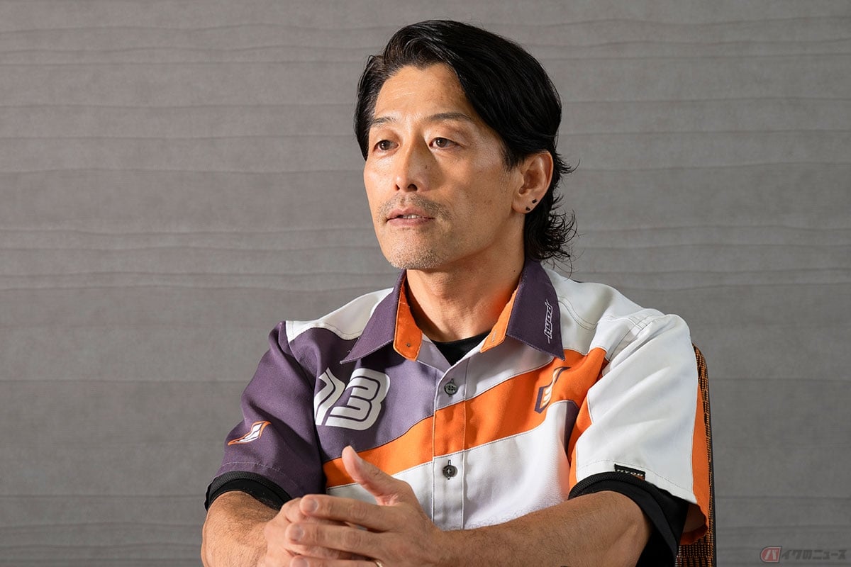取材に対応してくれた、ヒョウドウプロダクツの見城行宣さんは、近年はミニバイクレースに参戦中。もちろん、自身でもエアブ-ストのテストを行なっている