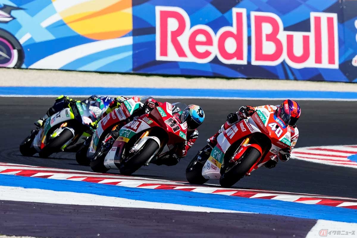 【MotoE第8戦サンマリノ大会】レース1はマッテア・カサデイ選手(#40)が優勝。惜しくも2連覇はならなかったが、ランキング2位で2024年シーズンを終えた