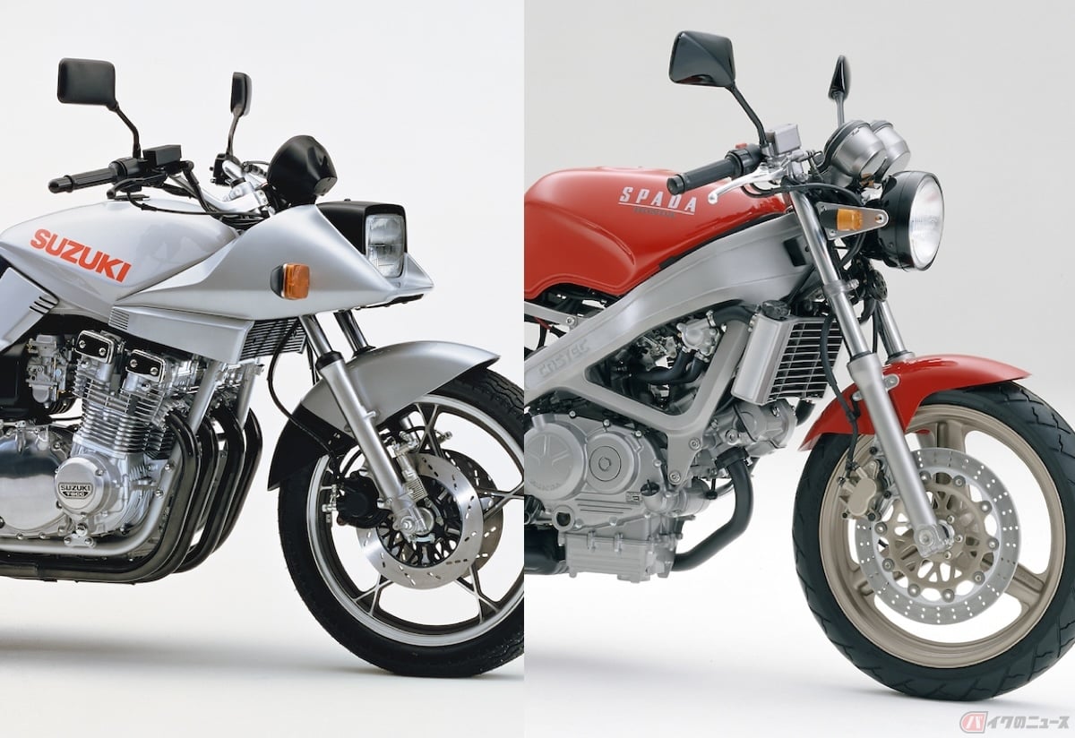 スズキ「カタナ」×ホンダ「VT250スパーダ」