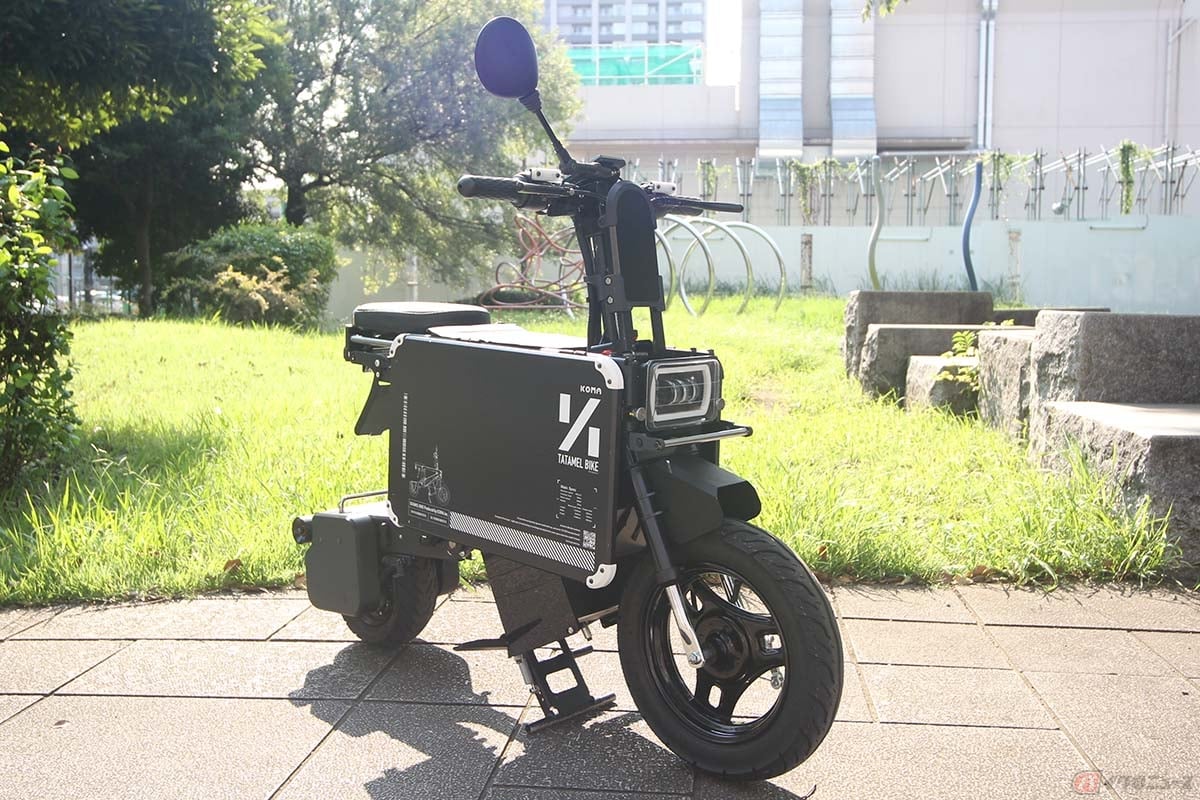 トランスフォームする電動バイク、ICOMA「タタメルバイク」