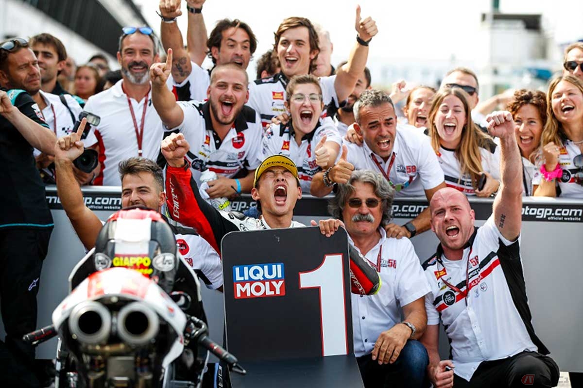 2019年、サンマリノGPで世界選手権Moto3クラスにおける初優勝を飾る