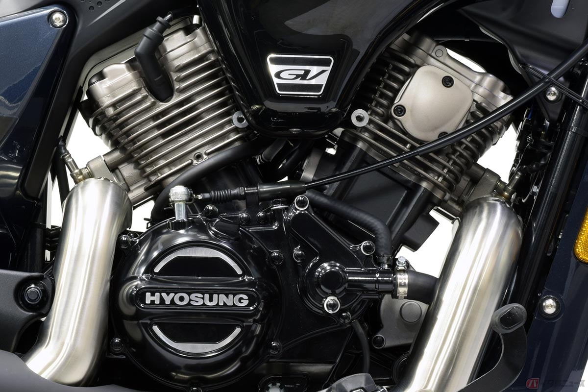 ヒョースン「GV250R Avant-garde(アヴァンギャルド)」に搭載された排気量248.4ccの水冷4ストローク60°Vツインエンジン