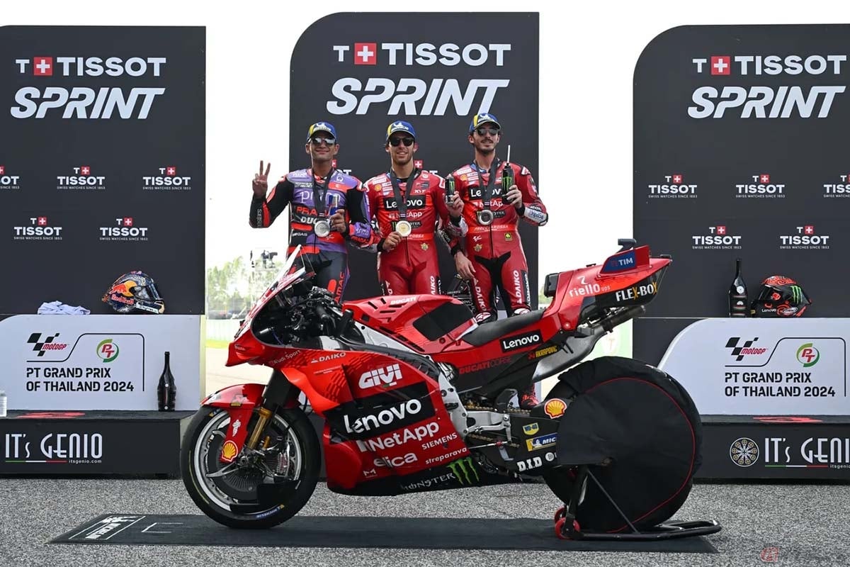 MotoGP2024第18戦タイGPスプリントレースを制したエネア・バスティアニーニ選手(ドゥカティ・レノボ・チーム)