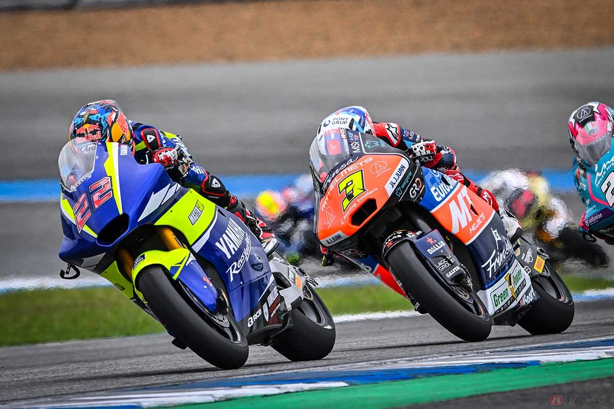 【MotoGP第18戦タイGP】佐々木歩夢選手(#22/Yamaha VR46 Master Camp Team)は決勝レースで再びチャタリングに苦しむことに。ここ数戦続いている問題だけに、解決の糸口をつかみたいところ