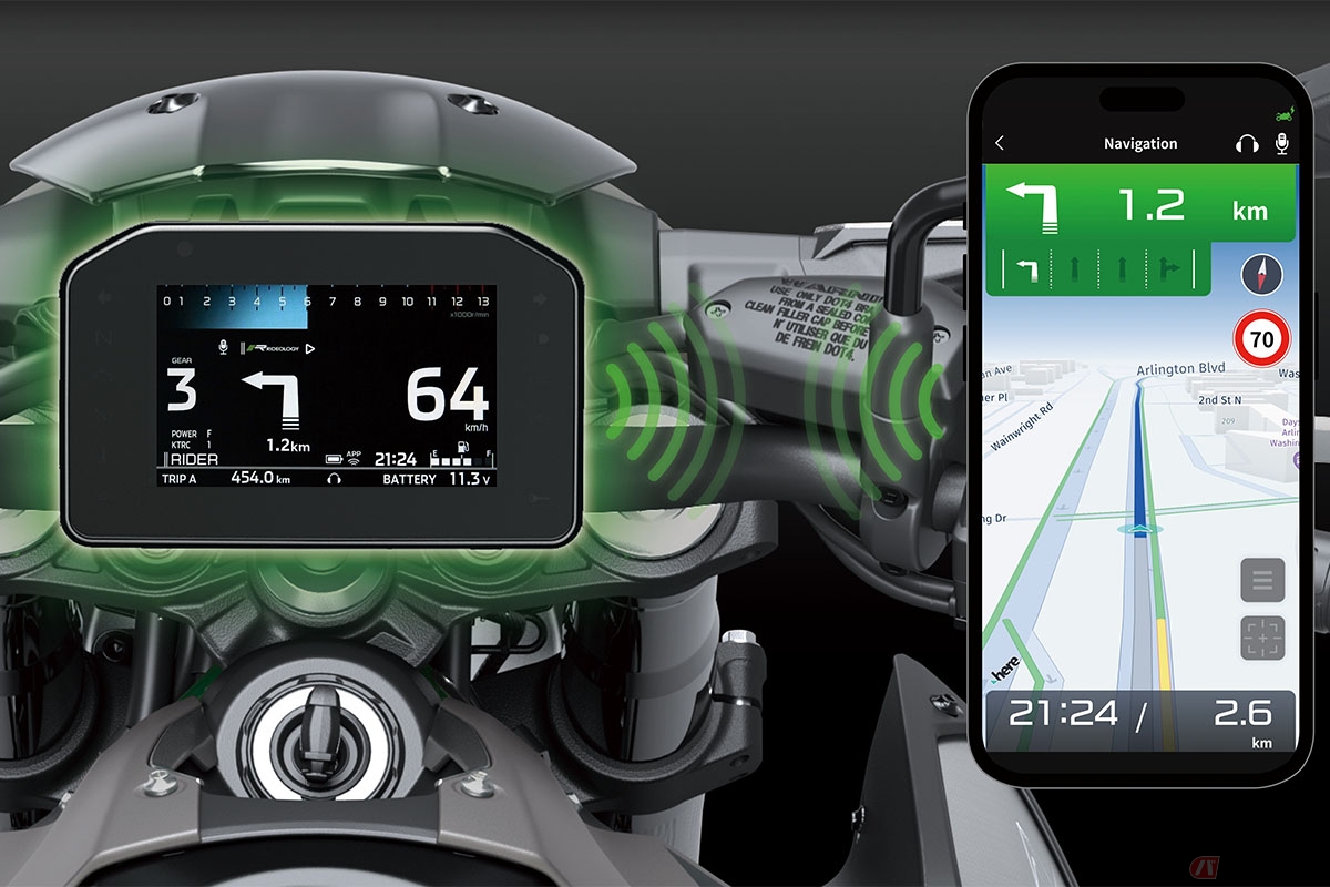 カワサキのモバイルアプリ「RIDEOLOGY THE APP MOTORCYCLE」