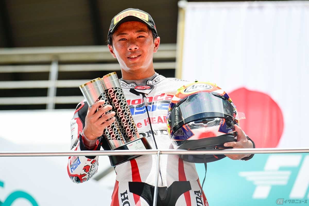 【MotoGP第19戦マレーシアGP】Moto3クラスで今季3度目の表彰台を獲得した古里太陽選手(#72/Honda Team Asia)