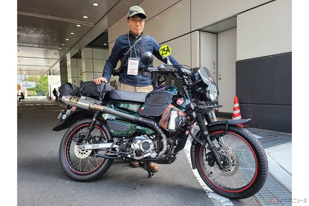 CT125・ハンターカブカスタムとオーナーの郁二郎さん