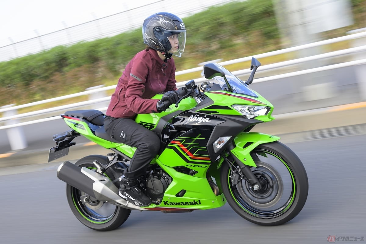 Ninja 400で直線を走るのがスピード感もあり最高に気持ちよかった