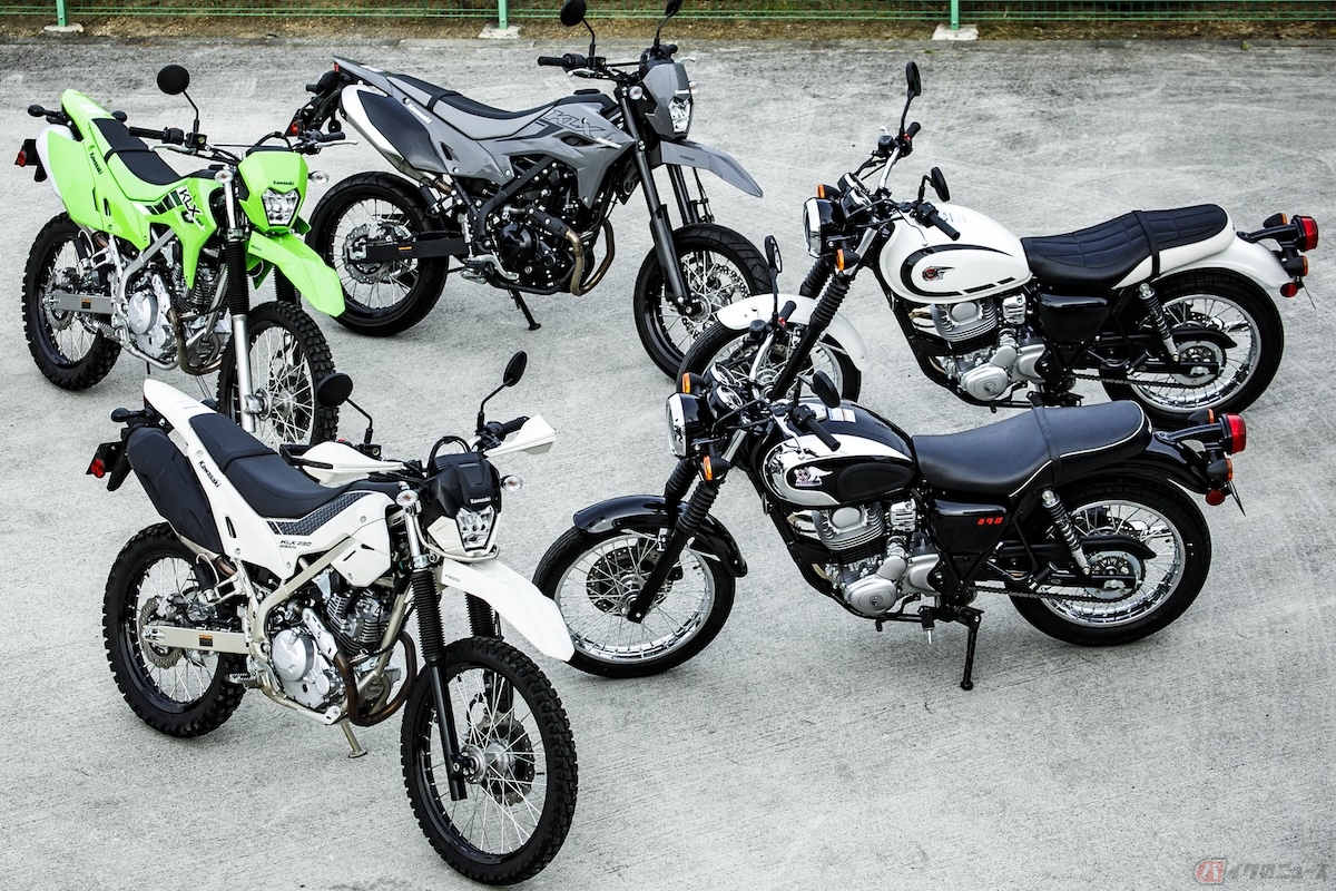 エンジンはW230とメグロS1ともに、同社KLX230のエンジンを使っている