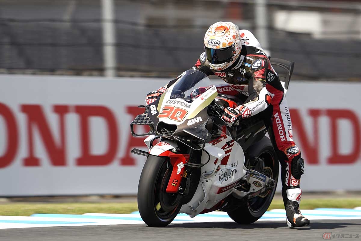 中上選手にとってレギュラーライダー最後の日本GPは、スペシャルヘルメットで臨んだ