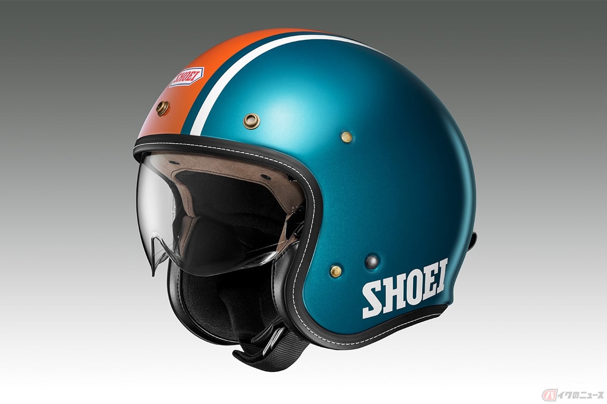 SHOEIがファッショナブルなオープンフェイス「J・O+」に追加する新たなグラフィックモデル「AVENTURE」TC-2(BLUE/ORANGE)