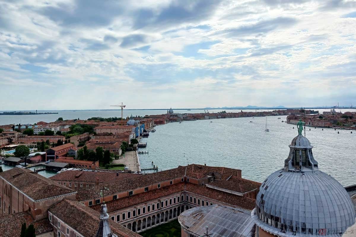 「サン・ジョルジョ・マッジョーレ聖堂」の鐘塔から見える景色。これを見るためにヴェネツィアに行ってもいいくらい