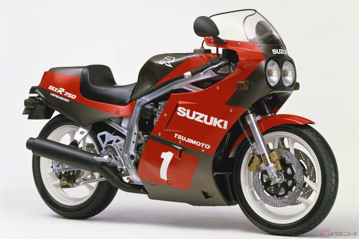 乾式クラッチを装備したスズキ「GSX-R750R」(1986年)