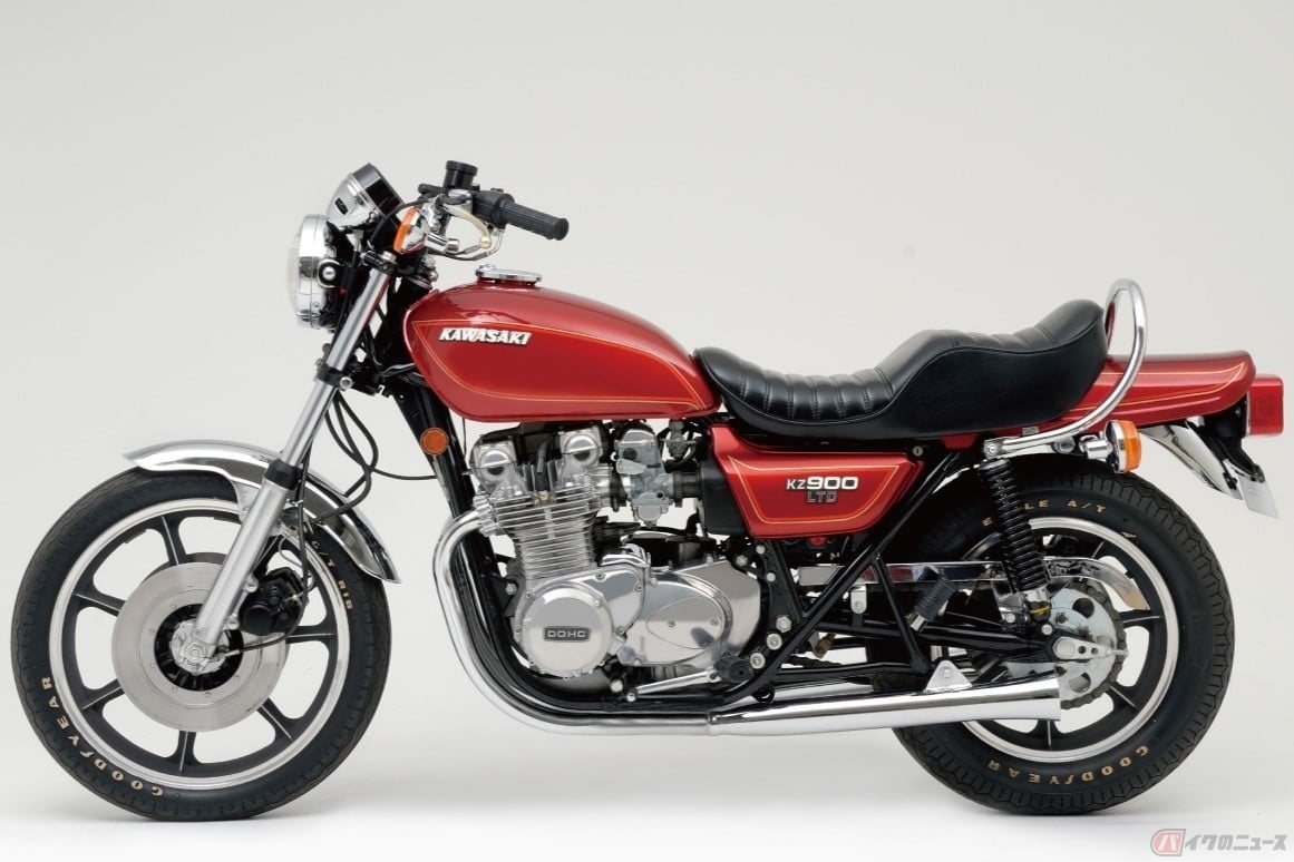 カワサキ「Z900 LTD」(1976年型)。アメリカのリンカーン工場で生産され、モーリス製のキャストホイールやジャーディン製のマフラーなど、アメリカ製パーツを採用していた