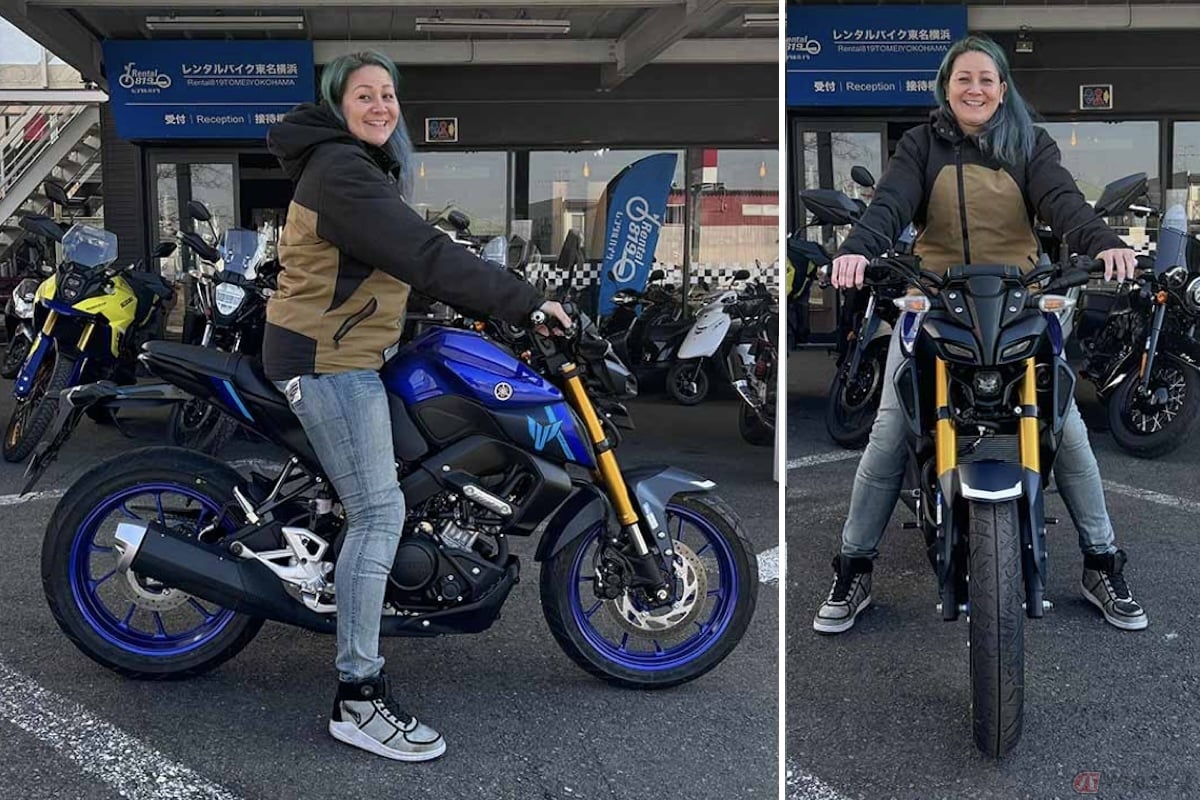 ヤマハ「MT-125」の足つき(身長170㎝)