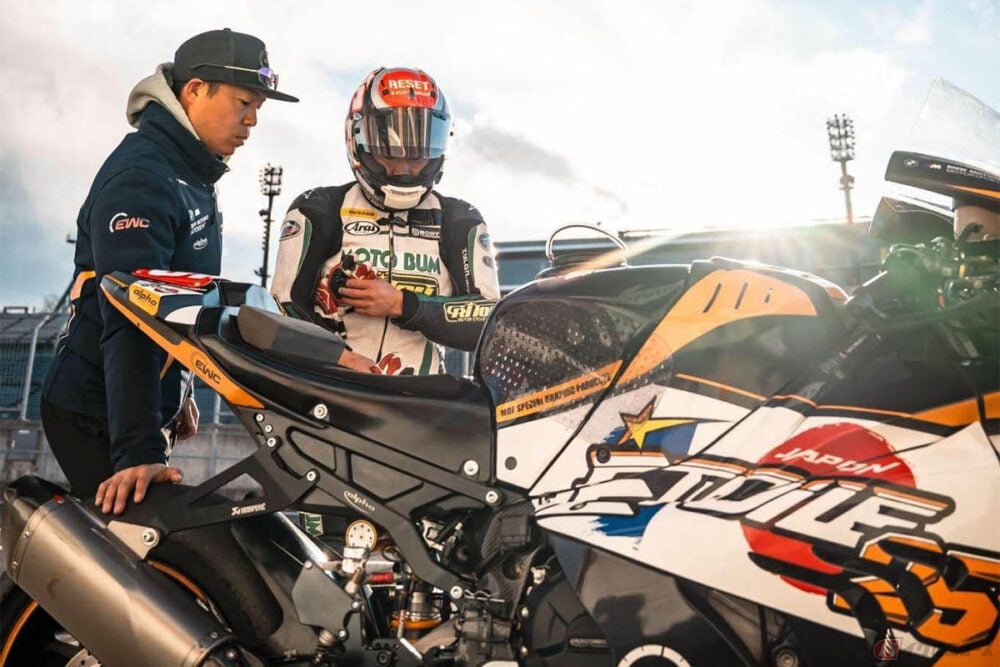 所属チーム「チームエトワール」の今季初テストに参加する大久保光選手