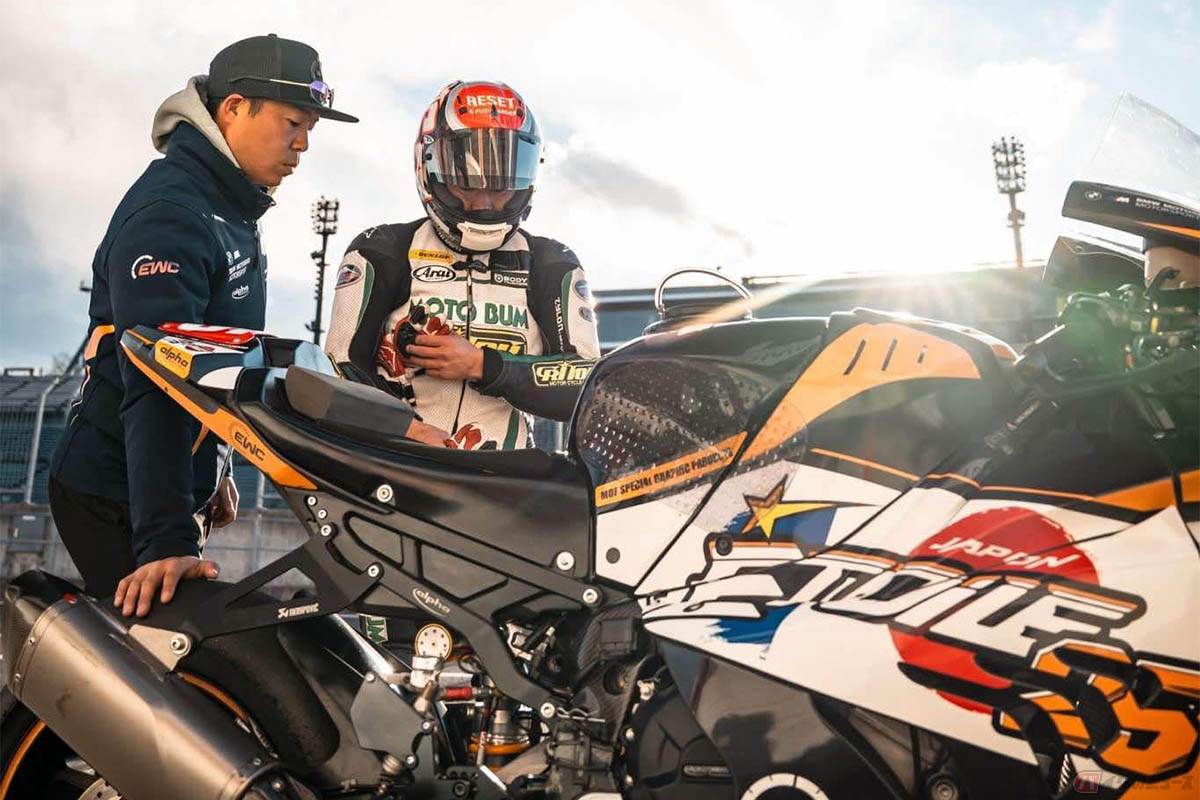所属チーム「チームエトワール」の今季初テストに参加する大久保光選手