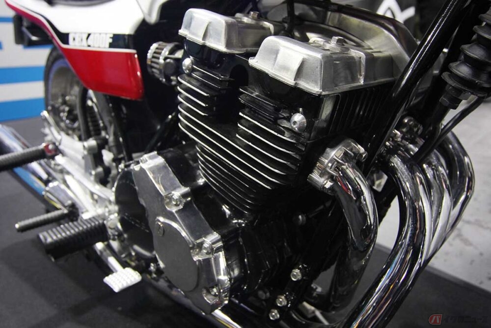 世界最小の乗れる「CBX400F」!? 忠実再現、「チービーX」と名付けられ