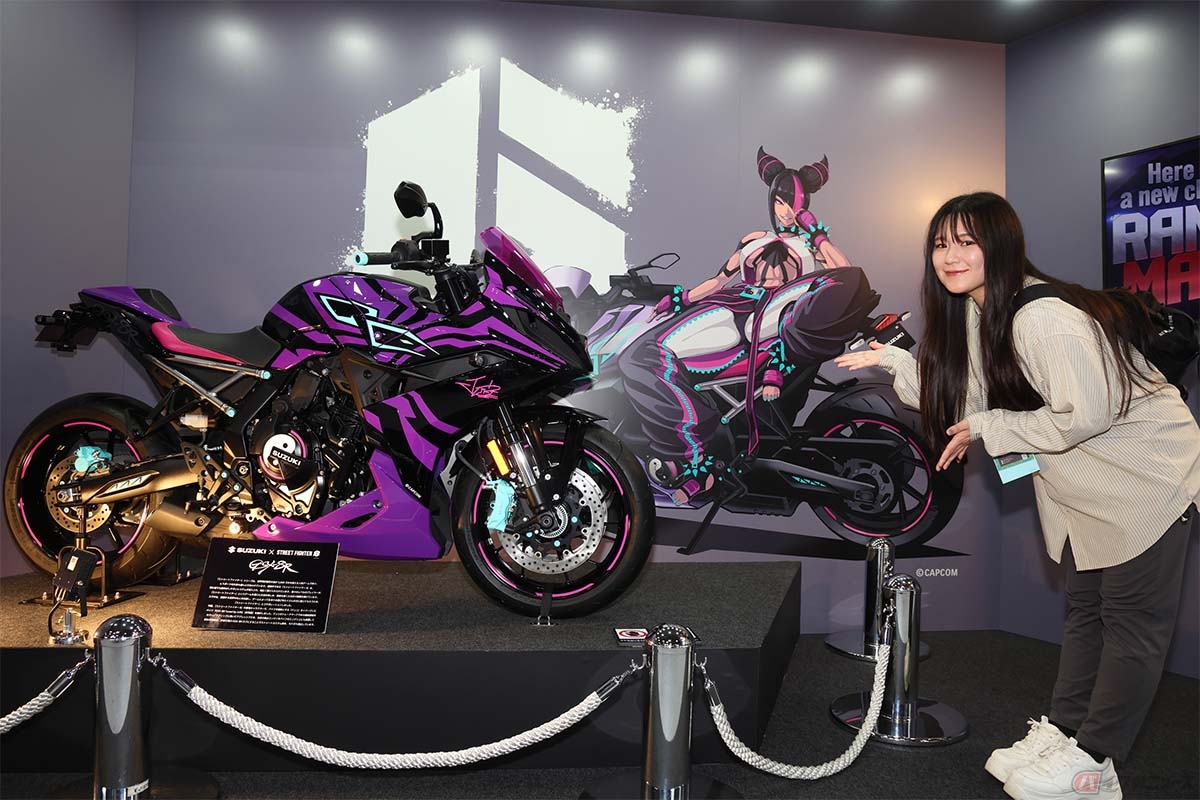 スズキ×カプコン社『ストリートファイター』のコラボレーションモデル「GSX-8R Tuned by JURI」