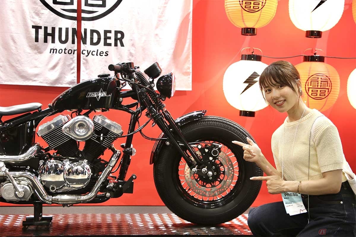 THUNDER MOTORCYCLES「Softail Thunder250 detail」とバイク好き女優の小野木里奈さん