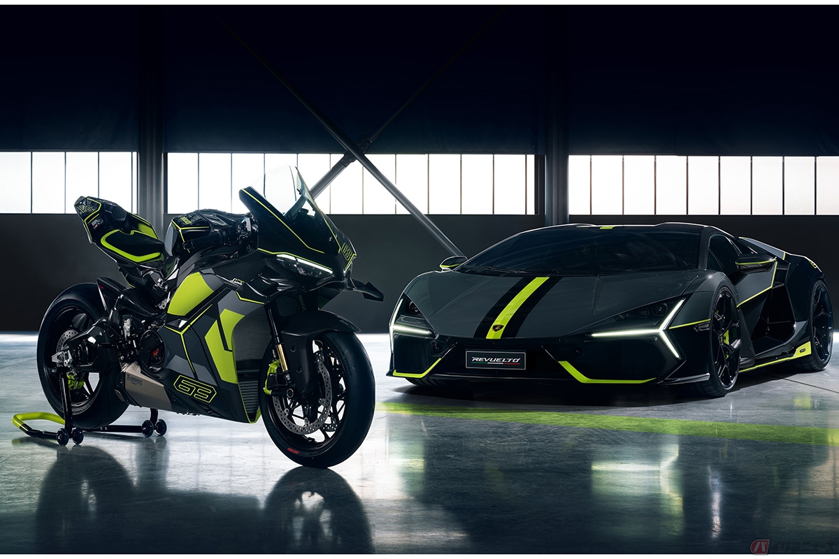 ドゥカティとランボルギーニのコラボモデル「パニガーレV4ランボルギーニ」。630台の限定モデルとなっています