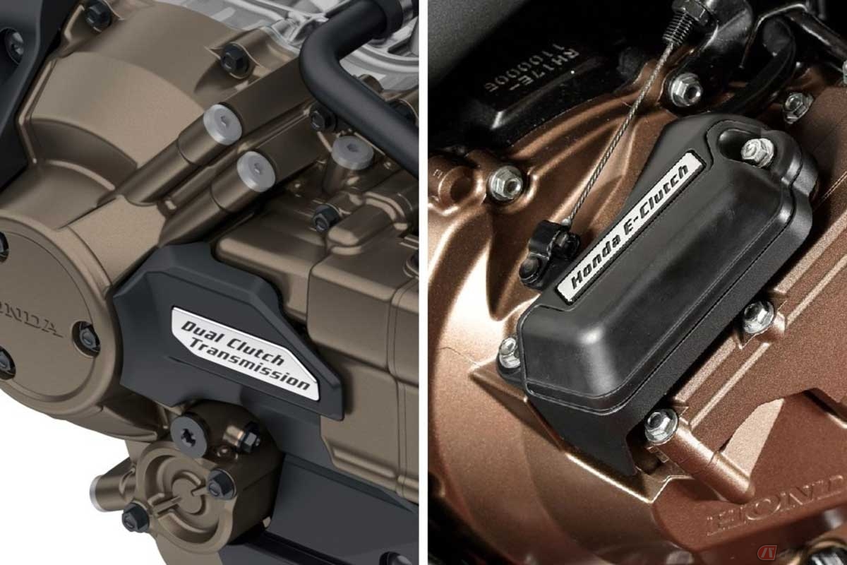 ホンダが用意する「DCT」（左）と「Eクラッチ」（右）
