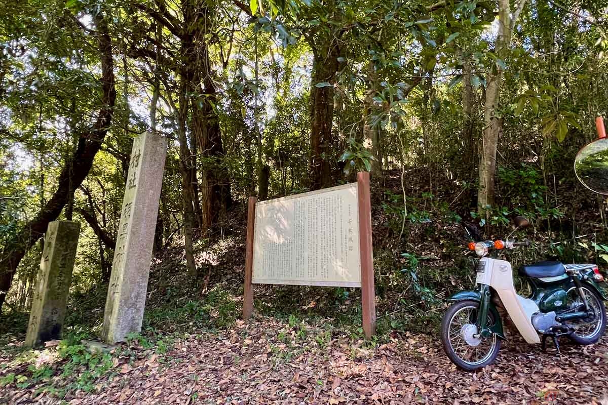 「千本城」の遺構はほとんど残存していなかったが、解説板は詳しく読み応えがあった。全体の地形図は昭和56年に書かれた古いものだが、しっかり読むことができる