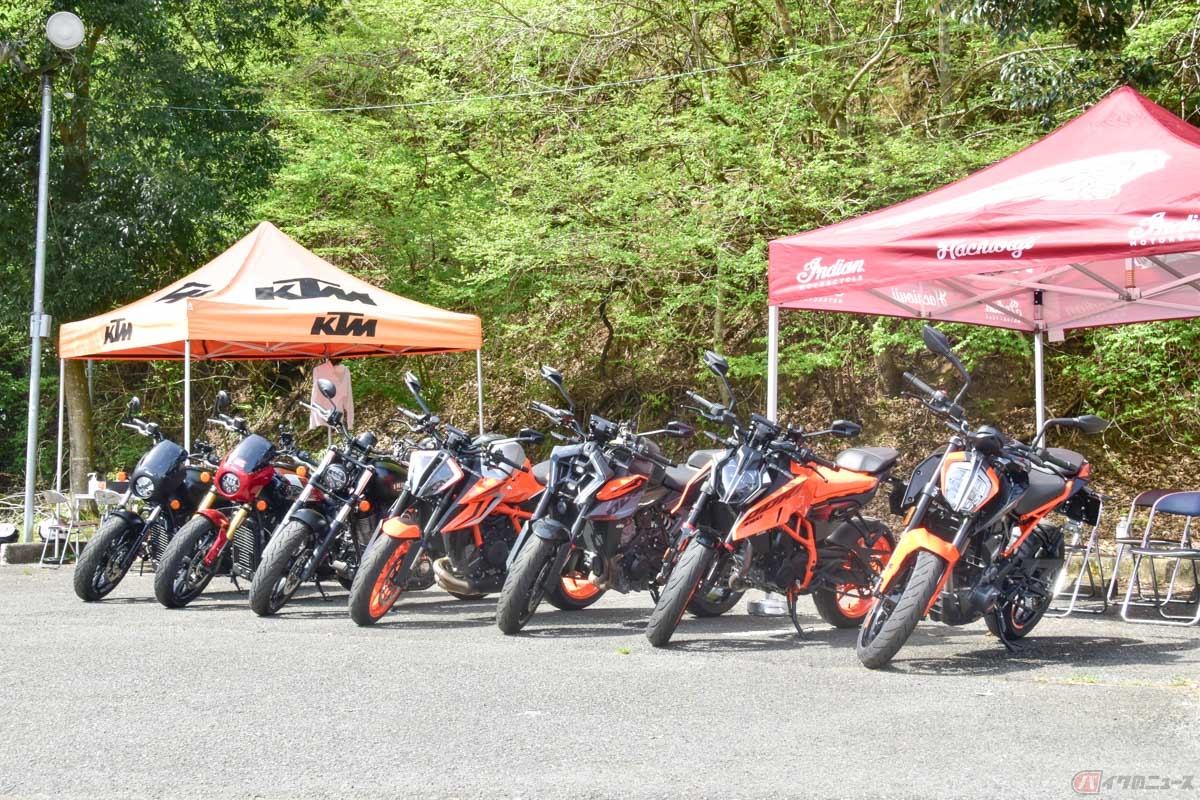 試乗会で用意されたハイパフォーマンスなバイクたち