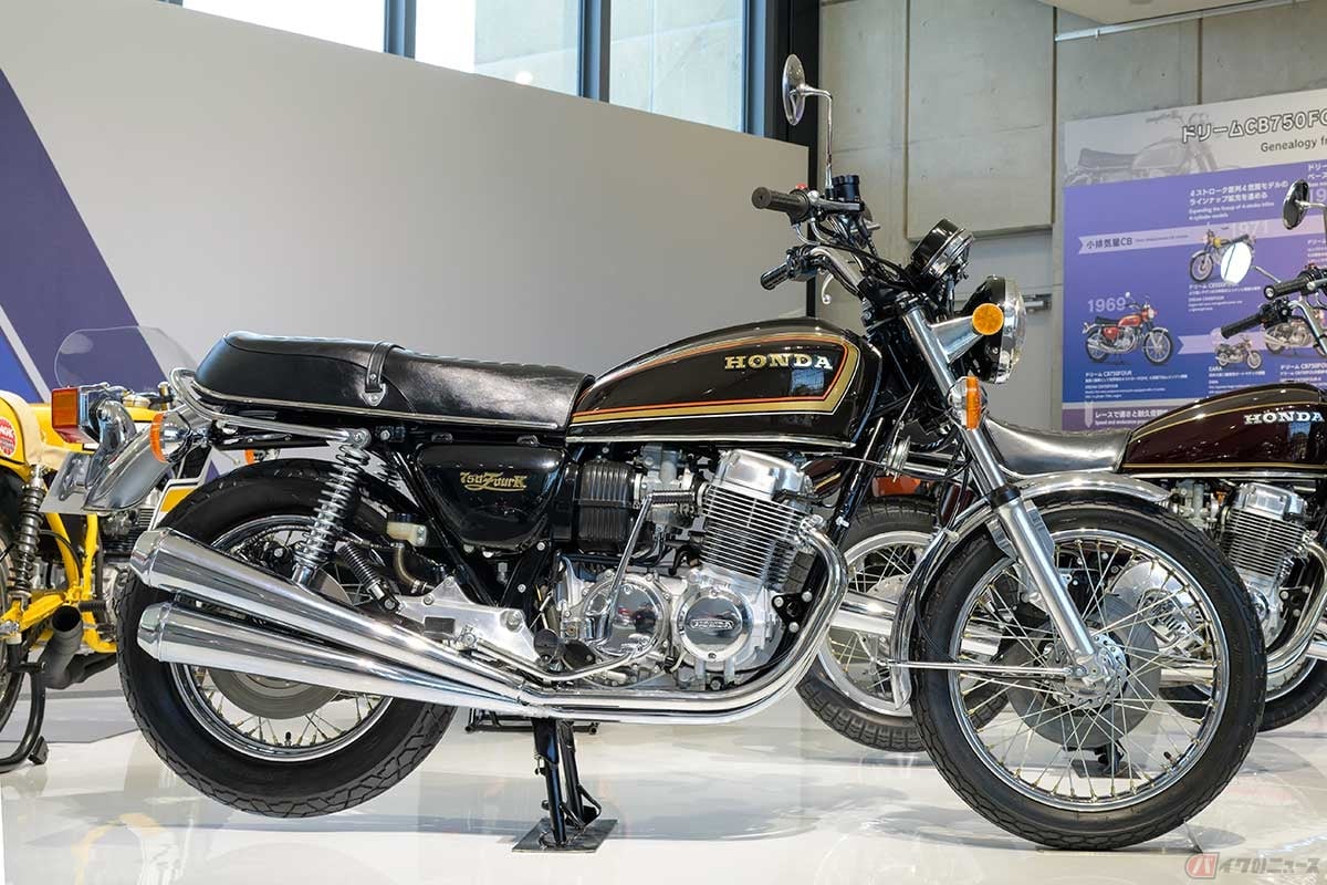 ホンダ「CB750FOUR-K」(1977年型)は、世界一のバイクを目指して開発された「CB750」シリーズの伝統と貫禄あるスタイルを継承