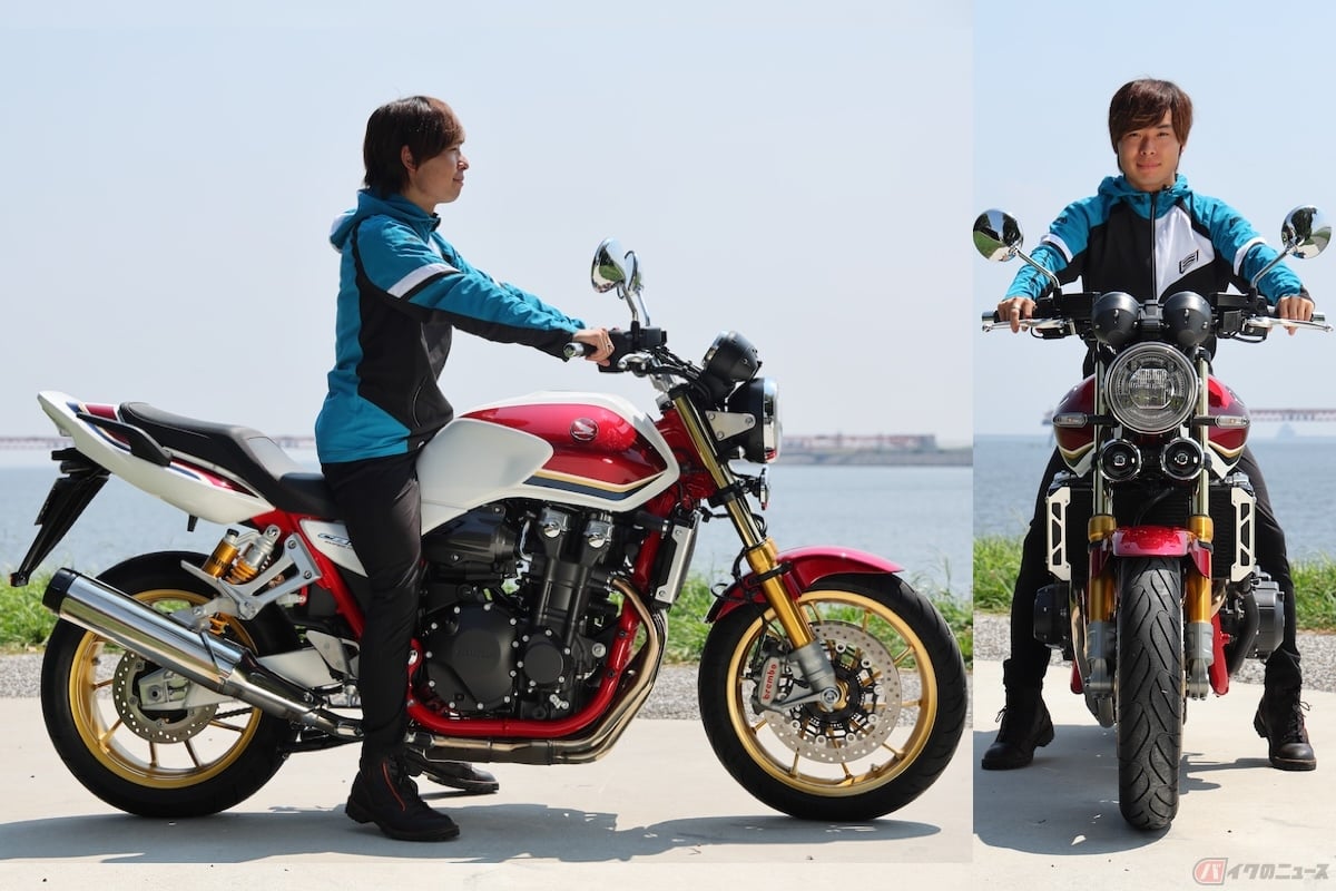 ホンダ「CB1300 SUPER FOUR SP」の足つき(身長165cm)