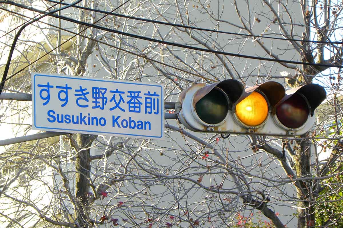 黄色信号は原則として「停止位置で停止すること」を意味している