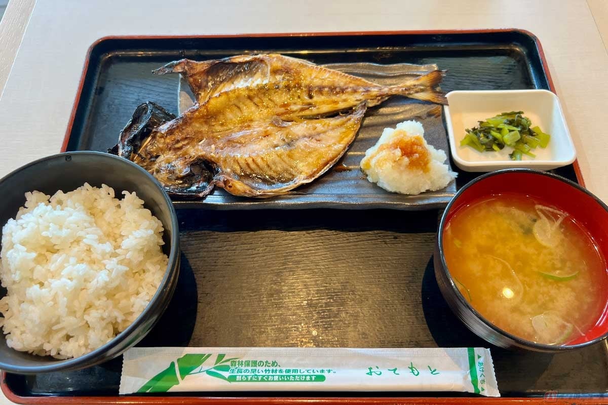 新東名「掛川PA」(上り)のフードコートにある「掛川食堂」で、脂の乗った鯵を使った「焼き魚定食・あじ」(900円)を堪能。麺類や肉ばかりではなく、たまには焼き魚も良いものだと実感