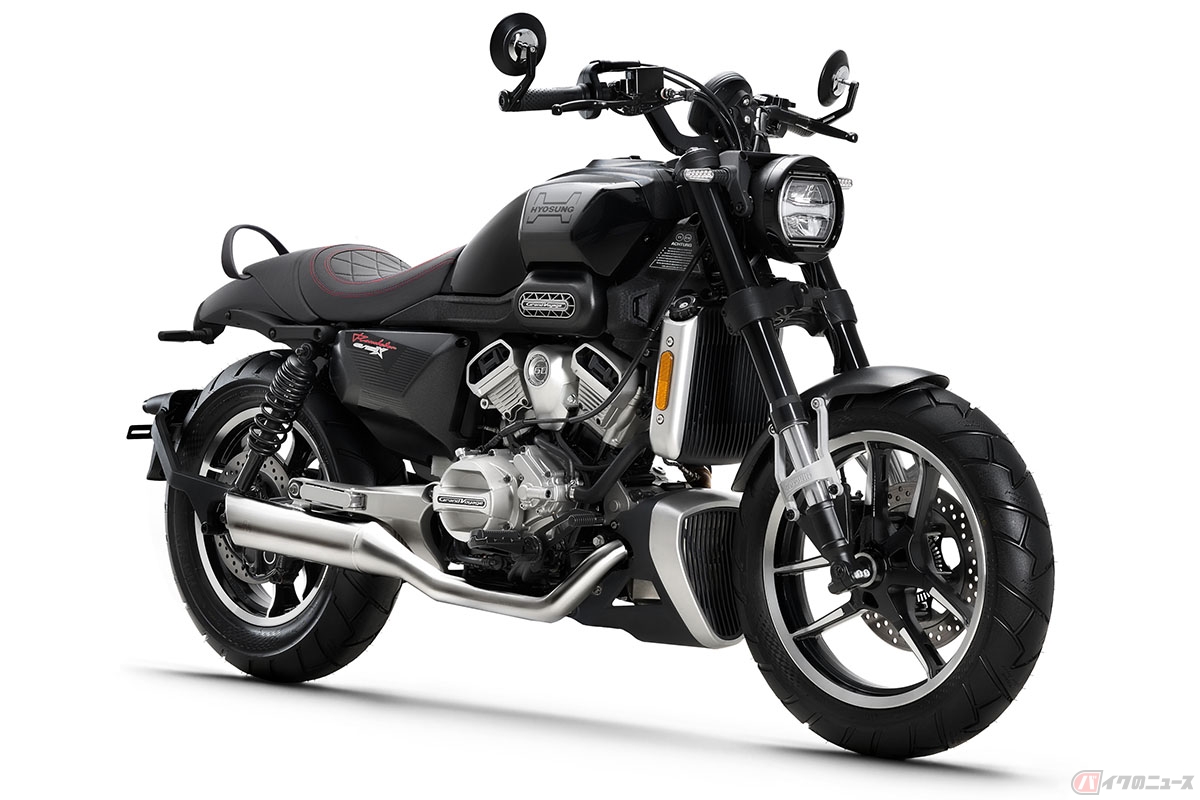 Vツインエンジン搭載の原付二種クルーザー、ヒョースン「GV125X Roadster」